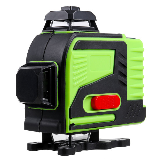 4D 16 Lines Green Light Laser Levels  360° Self Rotary Leveling Measure Tools with 2PCS Lithium Batteries - EU Plug Double lithium battery