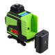 4D 16 Lines Green Light Laser Levels  360° Self Rotary Leveling Measure Tools with 2PCS Lithium Batteries - EU Plug Double lithium battery