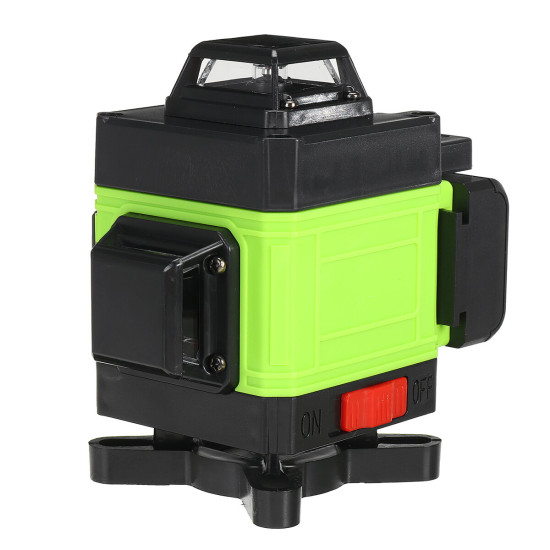 16 Lines Laser Level 3D Green Horizontal Vertical Line Laser Auto Self-Leveling Remote Control Indoor Outdoor Single Battery - EU Plug