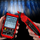 TOOLTOP Large LCD Screen Network Cable Tester + Multimeter 2 in 1 400M/500M Network Cable Length Measure AC DC Current Voltage Measurement Anti-noise Line Tracker ET616 ET618 - 3xRemote ID Mapping