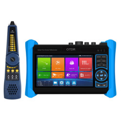 NetMaster MT6810 OTDR Network Coaxial Cable Tester with Fiber Optic Fault Locator Efficiently Locate Cable Breaks and Obstructions - MT-6810 1310/1550