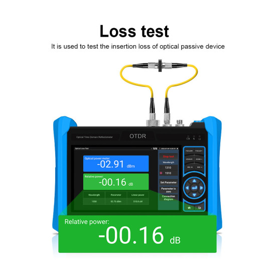 NetMaster MT6810 OTDR Network Coaxial Cable Tester with Fiber Optic Fault Locator Efficiently Locate Cable Breaks and Obstructions - MT-6810 1310/1550