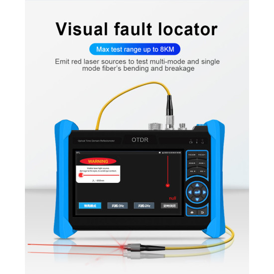 NetMaster MT6810 OTDR Network Coaxial Cable Tester with Fiber Optic Fault Locator Efficiently Locate Cable Breaks and Obstructions - MT-6810 1310/1550