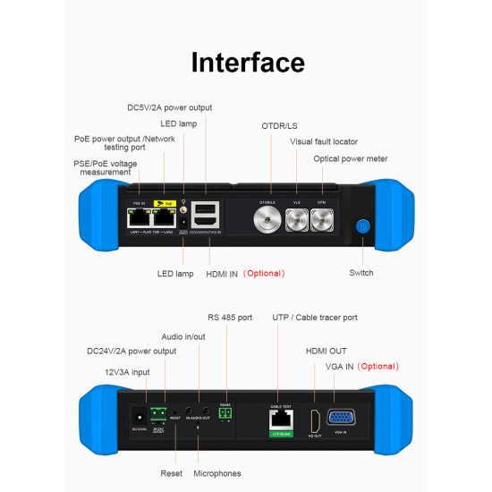 NetMaster MT6810 OTDR Network Coaxial Cable Tester with Fiber Optic Fault Locator Efficiently Locate Cable Breaks and Obstructions - MT-6810 1310/1550