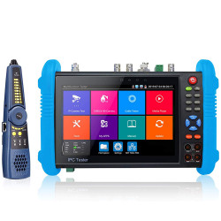 WANGLU IPC-9800MOVTADHS Plus+ Full Features CCTV Camera Tester 7-inch IPS Touch Screen Monitor CCTV Tester with HD-TVI HD-CVI AHD SDI IP Camera Support DMM OPM VFL TDR Features POE 4K H.265 HDMI