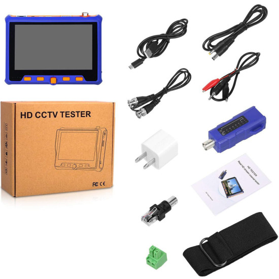 5-inch TFT LCD CCTV Camera Tester PAL/NTSC Compatibility High-Resolution HDMI VGA PTZ Control Coaxial AHD CVI TVI CVBS