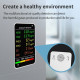 6 In 1 PM2.5 PM10 HCHO TVOC CO CO2 Monitor Multifunctional Air Quality Tester for Home Office Hotel - Black