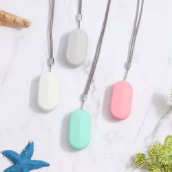 Mini Portable USB Air Purifier Necklace Ionizer Ion Generator Smoke Remover Home - Grey