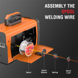 ARC SOUL 0.8mm Gasless Flux-Core Welding Wire 0.45kg/0.9kg for Smooth Consistent Welding Performance Ideal for Home and Professional Use Self-Shielding No External Gas Required - 0.45kg