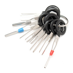 11PCS Terminal Removal Tool Kit High Quality Durable Aluminum Wiring Connector Pin Release Extractor for Car Repair Maintenance