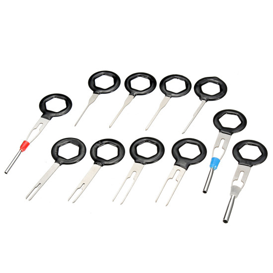 11PCS Terminal Removal Tool Kit High Quality Durable Aluminum Wiring Connector Pin Release Extractor for Car Repair Maintenance