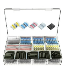 800PCS Waterproof Solder Heat Shrink Seal Sleeve Wire Butt Splice Connectors Kit