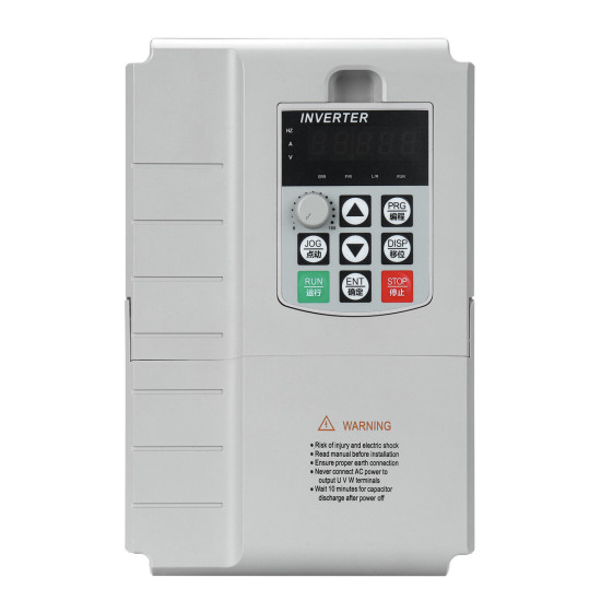 Variable Frequency Drive Frequency Inverter 7.5KW 10HP 34A VFD Single Phase Input & Three Phase Output Ideal for 3-Phase Motors Fans Lathes Compressors Milling Machines