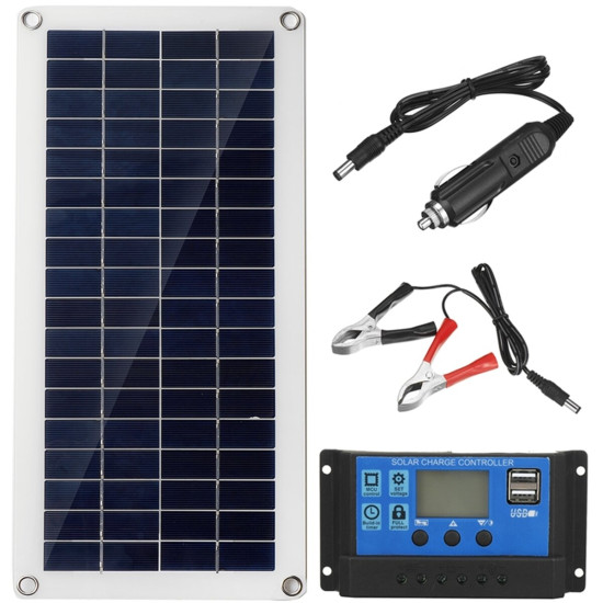 40W 12V Solar Panel Kit 60A/100A Battery Charger Controller Camping RV Caravan Boat - #1