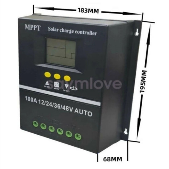 100A MPPT Solar Charge Controller 12V/24V/36V/48V Auto PV Solar Panel Charge