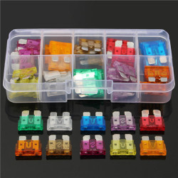 50Pcs 3A-40A Colour Medium Blade Fuses Assortment Kit -10 Sizes