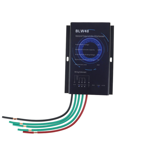 Excellway 1000W Wind Turbine Controller with 48V Battery Rated Voltage Compact and Lightweight Design IP67 Protection Class Ideal for High Efficiency Power Generation at Home or Camping