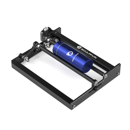 SCULPFUN Laser Rotary Roller for S9 Laser Engraver Y-axis Roller 360 degree Rotating for 6-150mm Engraving Diameter 4 raise feet for Cylindrical Objects fit S6 S6 PRO SCULPFUN Laser Rotary Roller for S9 Laser Engraver Y-axis Roller 360 degree Rotating for 6-150mm Engraving Diameter 4 raise feet for Cylindrical Objects fit S6 S6 PRO