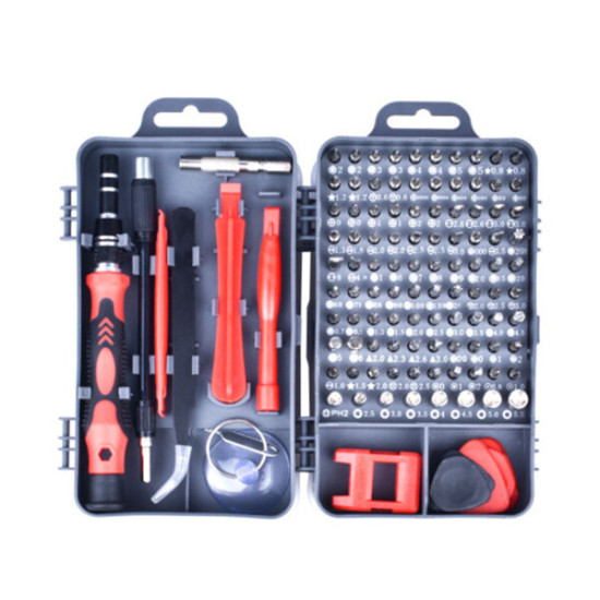 115 in 1 Precision Screwdriver Set Magnetic DIY Screw Driver For Electroics PC Computer Phone Repair Tool -  Red