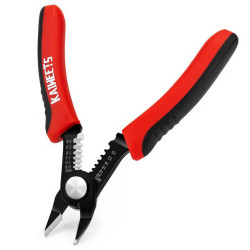 KAIWEETS KWS-102 6-inch Flush Plier 2 in 1 Multifunction Wire Cutter Stripper 10-20 AWG Heat-Treated Carbon Steel Ergonomic Handle Best for Tight Spaces - Black