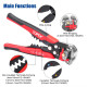 260-Piece Wire Stripper Self-Adjustable Crimper Plier Set Terminals Tools