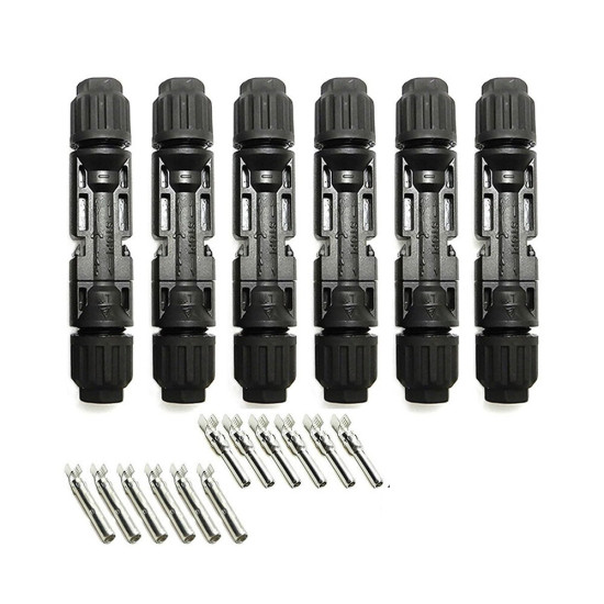 12Pcs Solar Crimper 6Pairs Solar Connectors 1Pair Solar Connector Spanner Wrench Solar Crimper Tool Kit for Solar Panel Cable Wire Solar Installation Assembly Tools