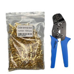 1000PCS Gold 453 U-Shaped 0.3-1.5mm 2 Terminal Tab Cold Inserts Connectors Cold Terminal Small Teeth Fascia Terminal