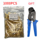 1000PCS Gold 453 U-Shaped 0.3-1.5mm 2 Terminal Tab Cold Inserts Connectors Cold Terminal Small Teeth Fascia Terminal