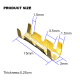 1000PCS Gold 453 U-Shaped 0.3-1.5mm 2 Terminal Tab Cold Inserts Connectors Cold Terminal Small Teeth Fascia Terminal