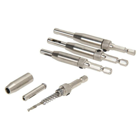 4Pcs HSS Self Centering Hinge Drill Bit Set for Hinges Drawer Guides Hole Saw Cutter