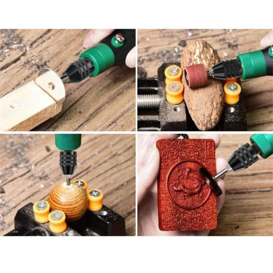 1PC Mini Drill Keyless Screwdriver Impact Driver Adaptor Electric Micro Motor Clamp Chuck Fixture Hex Shank Drill Bits Adapter