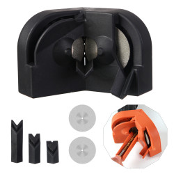 Electric Drill Bit Sharpener Multipurpose Drill Bit Grinding Sharpener for All Bits Drill Grinder Grinding Tool for High Speed Steel Masonry Carbide Cobalt & Tin Coated Bits - Black