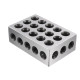 Machifit 2pcs 25x50x75mm Block 23 Hole Parallel Pad Clamping Block Lathe Tool Accuracy 0.005mm