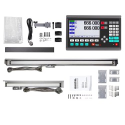 YHSINO YH800-2 Digital Display Ruler YE Optical Linear Scale with IP54 Protection High Precision Versatile Use for Milling Machines Lathes and More Imported Parts Large Screen Display Reliable Meanwell Power Supply - 250+1000mm