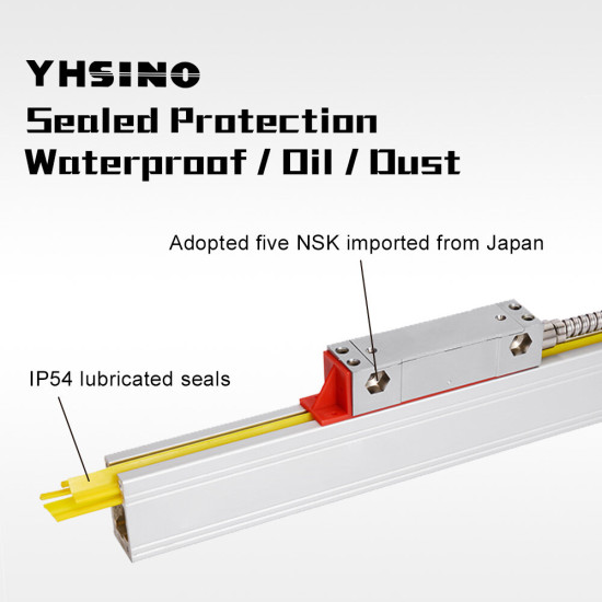 YHSINO YH800-2 Digital Display Ruler YE Optical Linear Scale with IP54 Protection High Precision Versatile Use for Milling Machines Lathes and More Imported Parts Large Screen Display Reliable Meanwell Power Supply - 250+1000mm