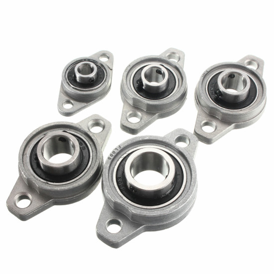 KFL Zinc Alloy Pillow Block Flange Ball Bearing 8/10/12/15/17mm Bore Diameter KFL Series - 12mm