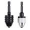 2PC  Hex Shank-Black and White Keyless Drill Chuck Adapter For Easy Bit Changes Available In Electric Grinder, Nail Machine, Engraving Machine