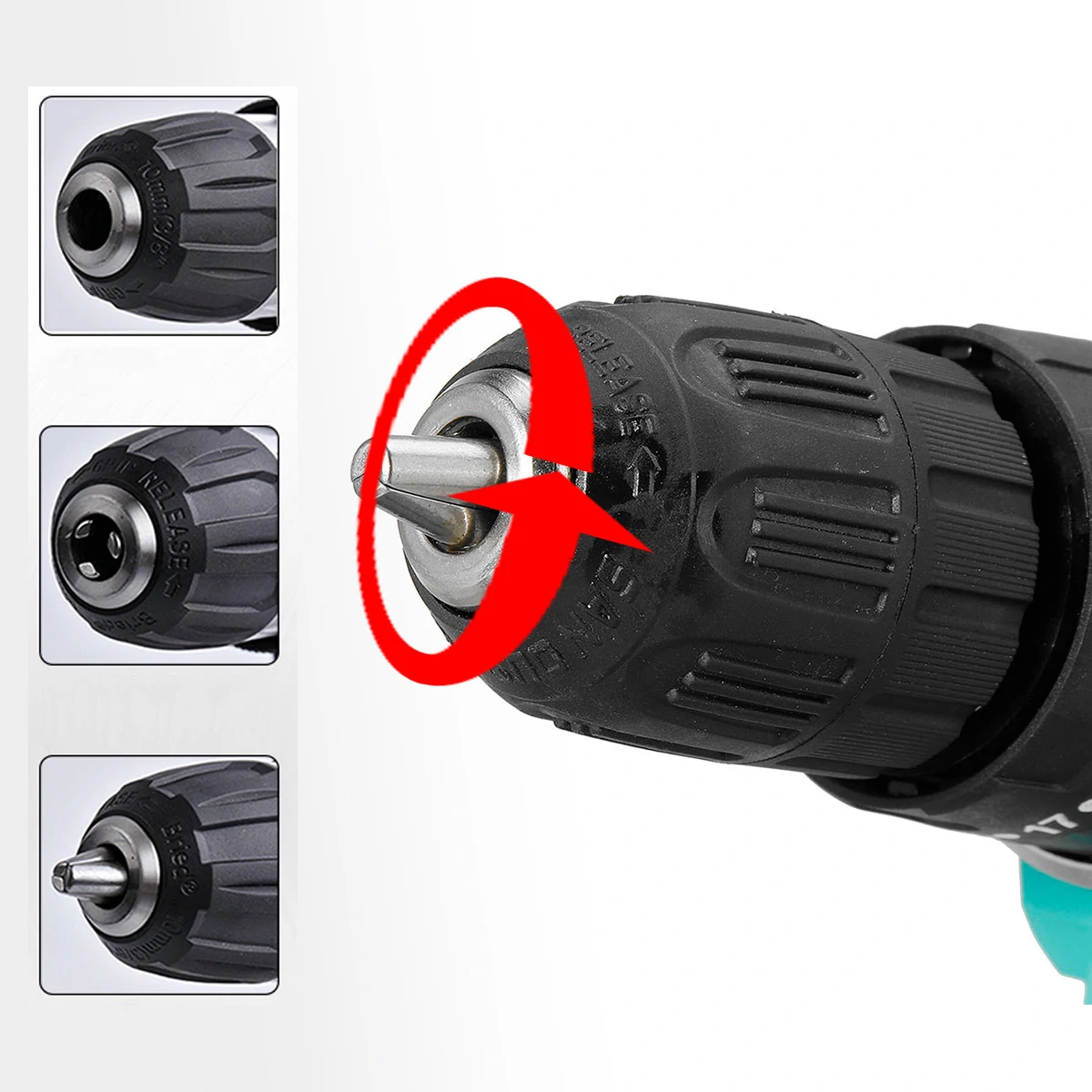 KiWarm 1200mAh 48VF Brushless Cordless Impact Drill Electric Impact Drill with Battery