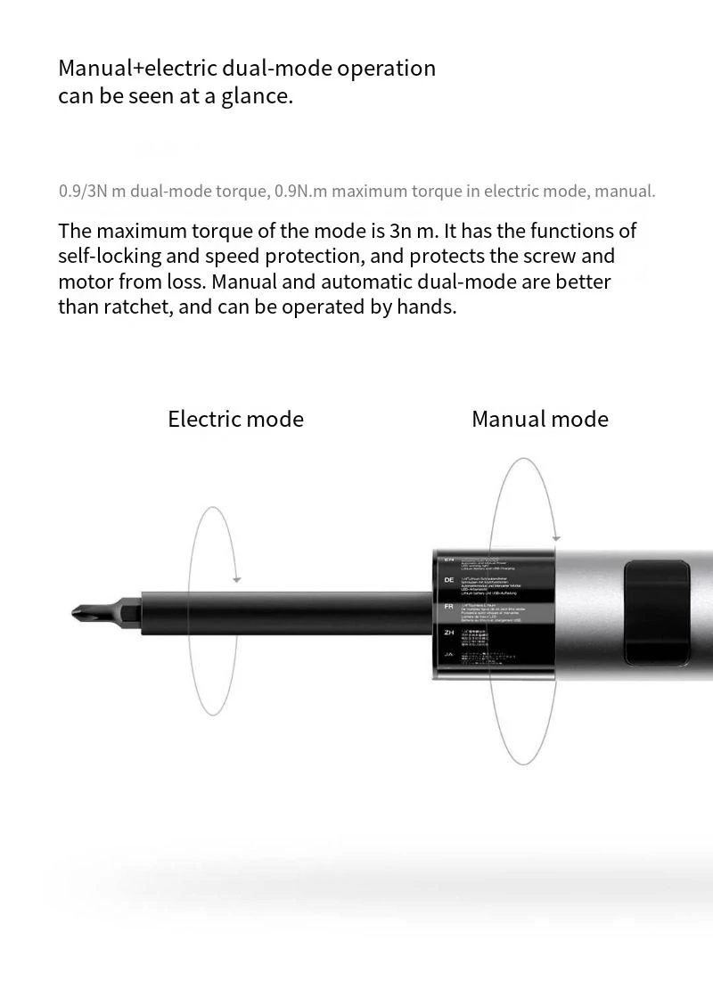 Wowstick SD63 Electric Screwdriver All-Aluminum Shell High Torque USB Type-C Charging Compact Design Long Battery Life