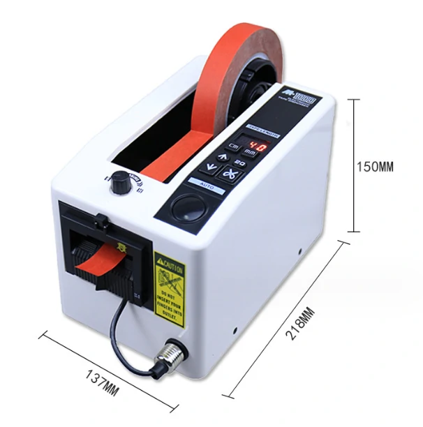 Automatic Multifunctional Tape Dispenser Electric Adhesive Cutter with Adjustable 999mm Cutting Length LED Display Memory Function for Packaging
