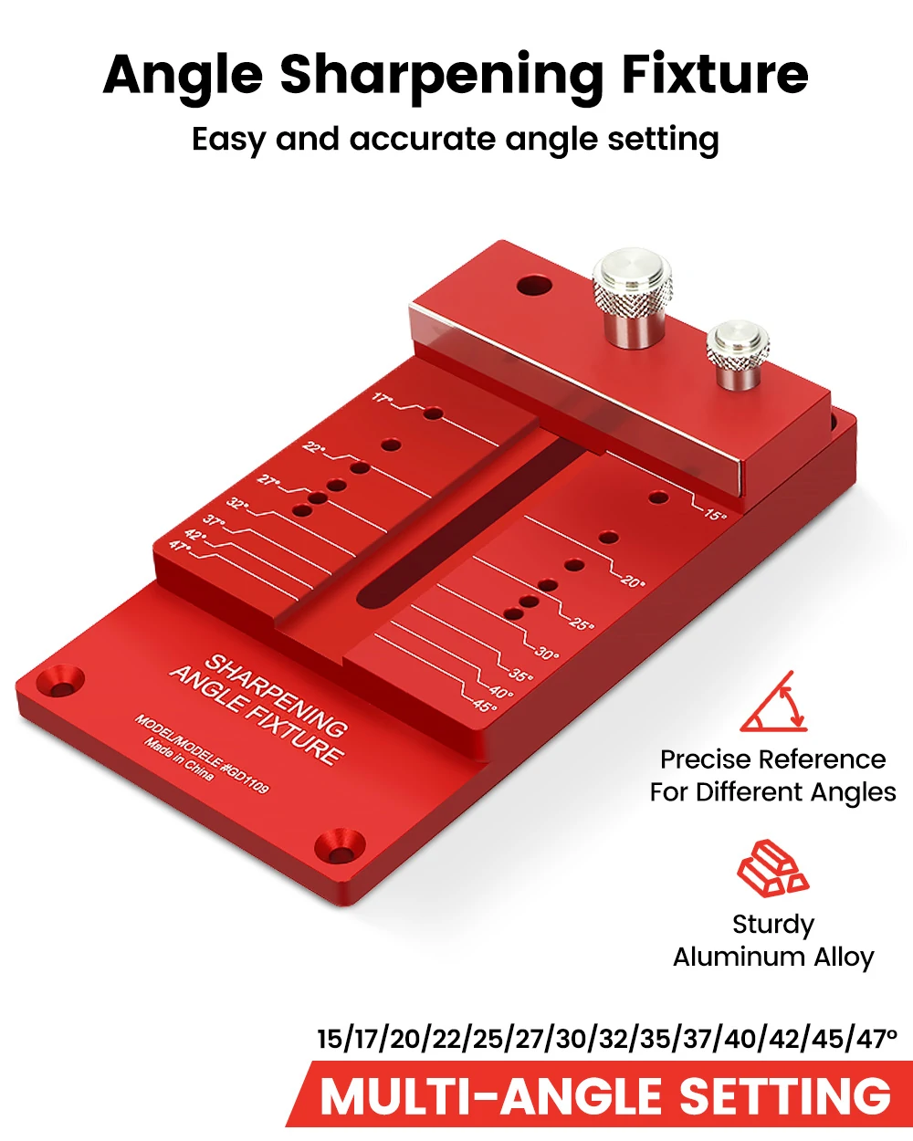 Mohoo Sharpening System Honing Guide Sharpening Holder Angle Fixture Angle Gauge for Woodworking Chisel