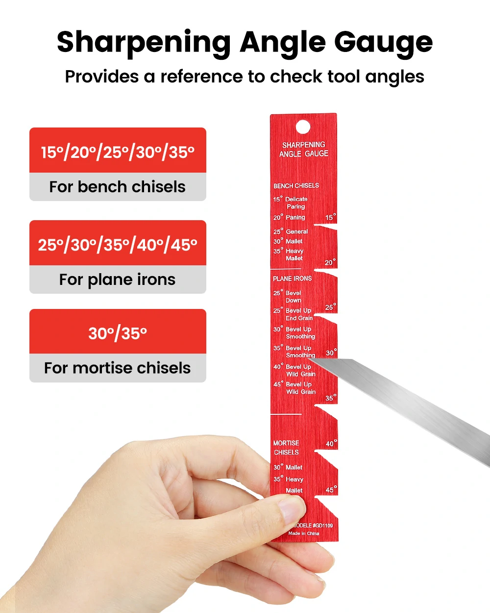 Mohoo Sharpening System Honing Guide Sharpening Holder Angle Fixture Angle Gauge for Woodworking Chisel