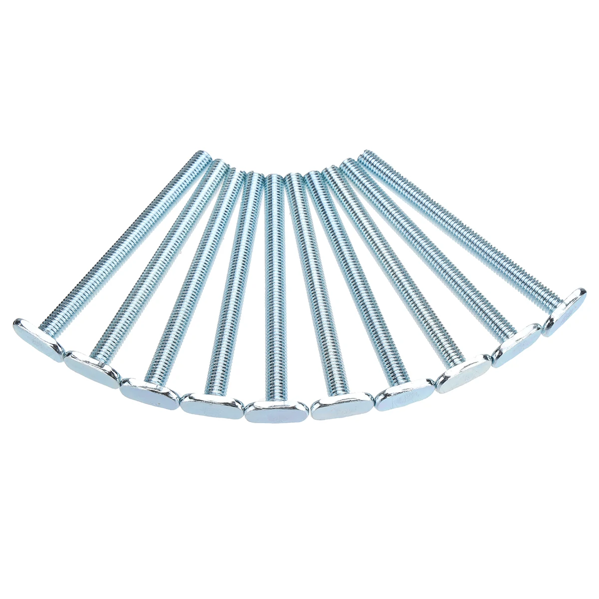 10 Pack T Bolt and Nut Set M8 Woodworking Tool Jigs Screw Slot Fastener and Through Hole Nut Miter Track Bolts Jig W/ Thread