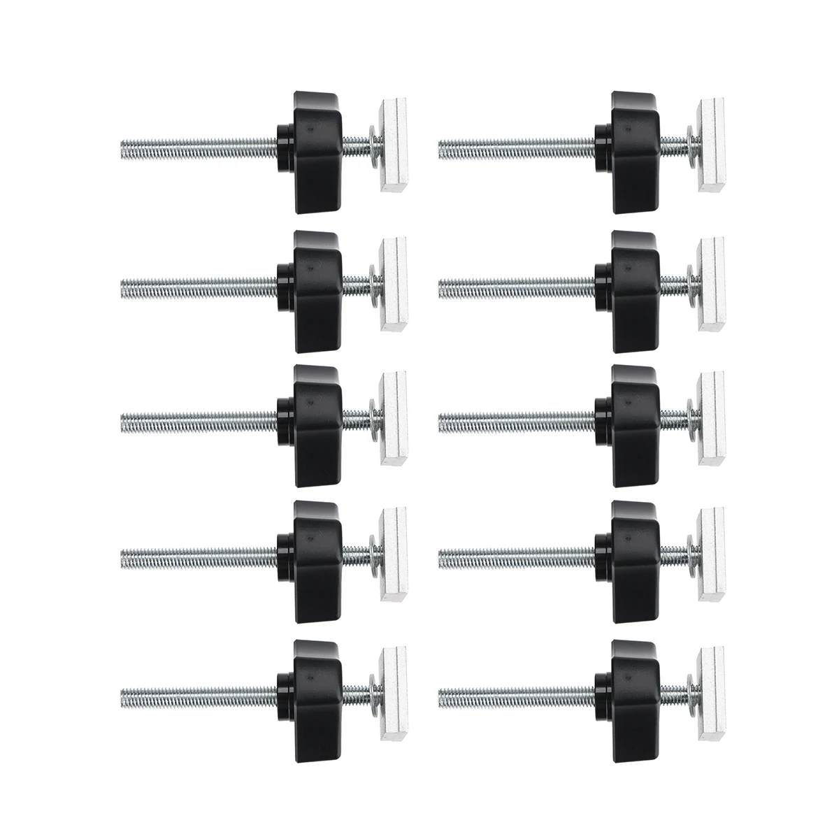 10Pcs Miter Track Sliding Nut Slider and Screw and Nut Set Woodworking Tool Jigs Screw Fixture Workbench T-Slot Fastener