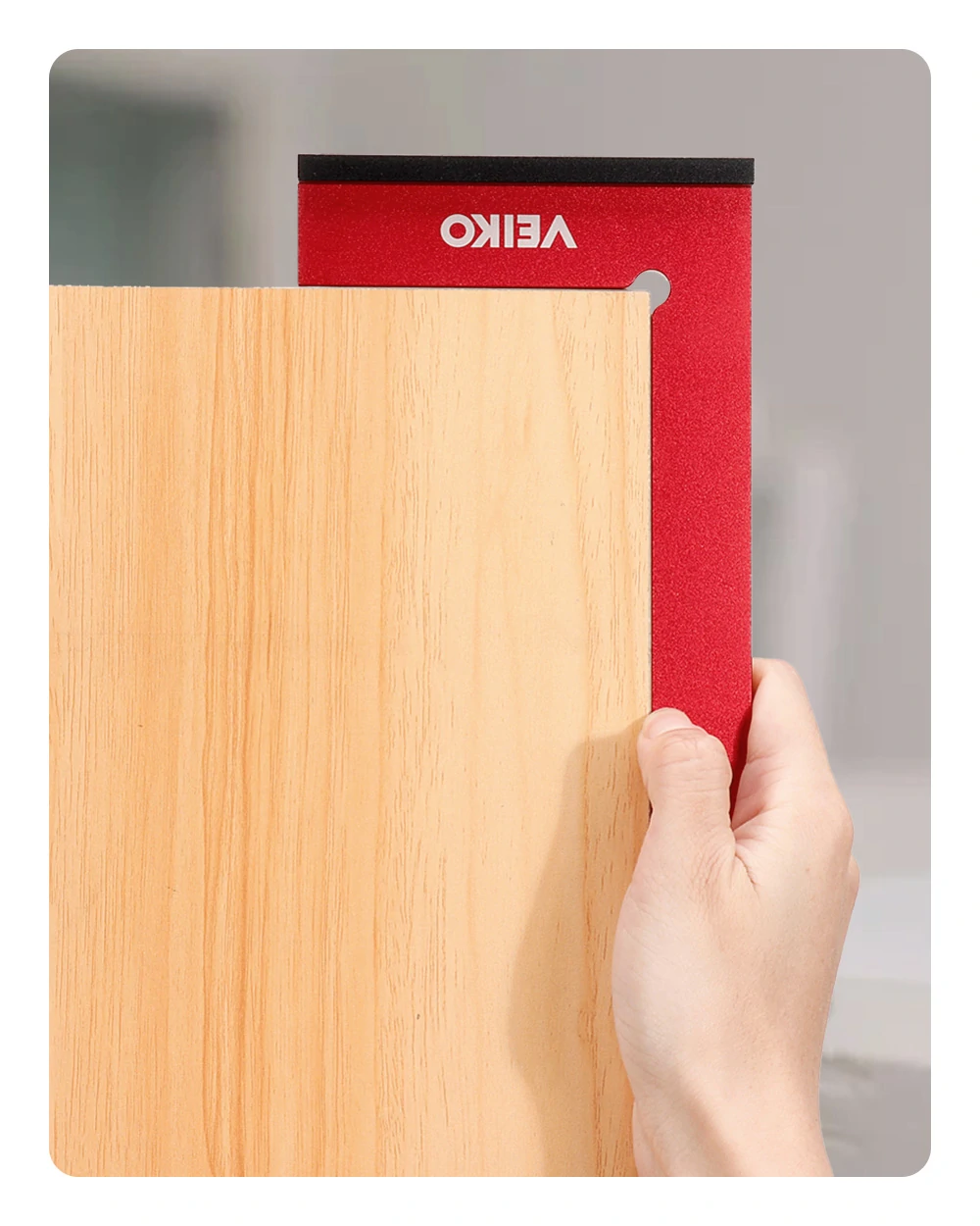 VEIKO Aluminum Alloy 150X100MM Square Ruler 90 Degree Right Angle Ruler With Solid Wide Base Check Tool Verticality Accurately