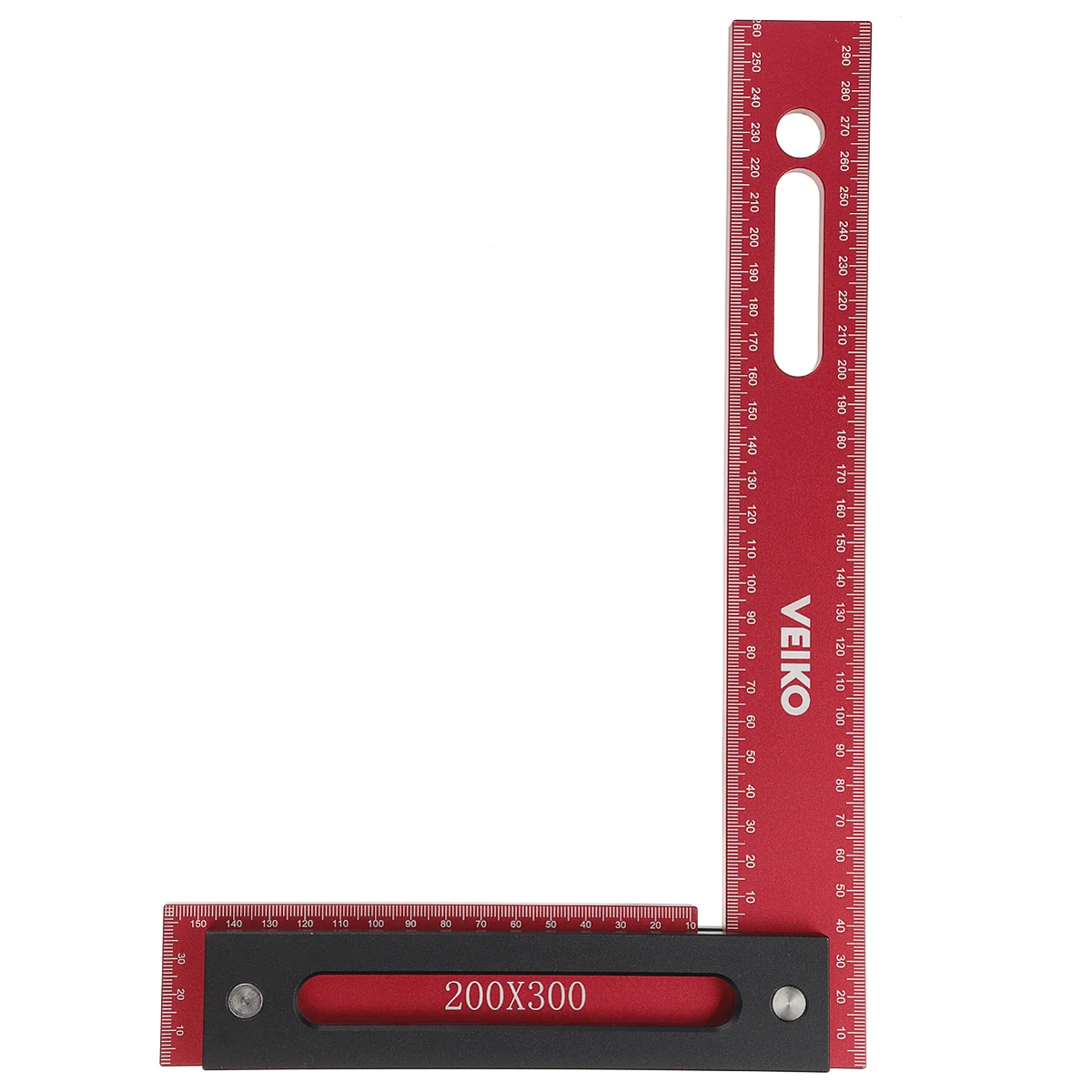 VEIKO 300x200mm Aluminum Alloy Precision Woodworking Square Right Angle Ruler with Base