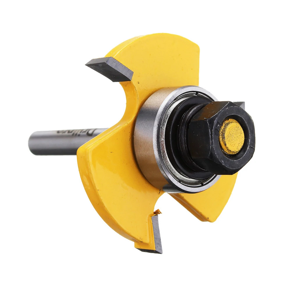 Drillpro 2 pc 6mm 1/4 inch Shank high quality Joint Assembly Router Bit Set T-shape Wood Milling Cutter