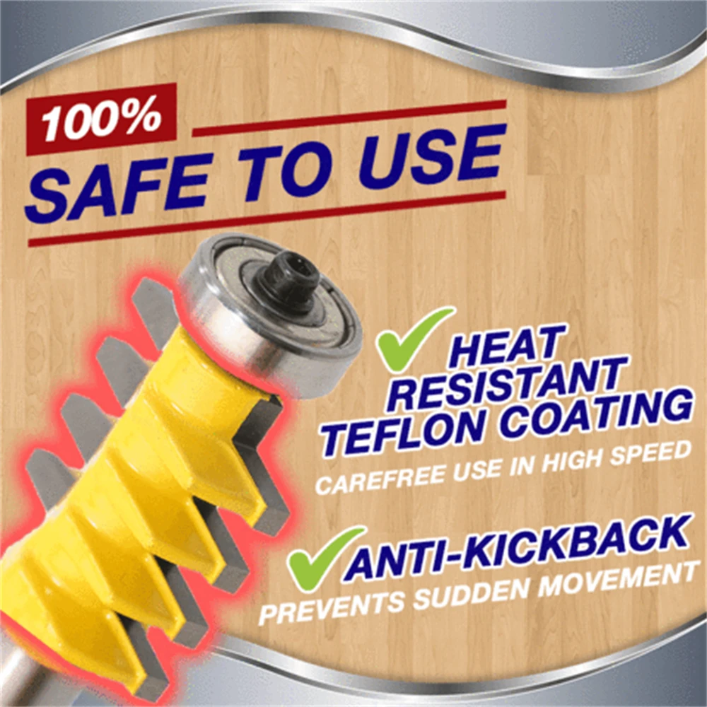 Drillpro T-Slot Finger Joint Router Bit 1/2 or 1/4 Inch Shank Reversible for Woodworking Cutting