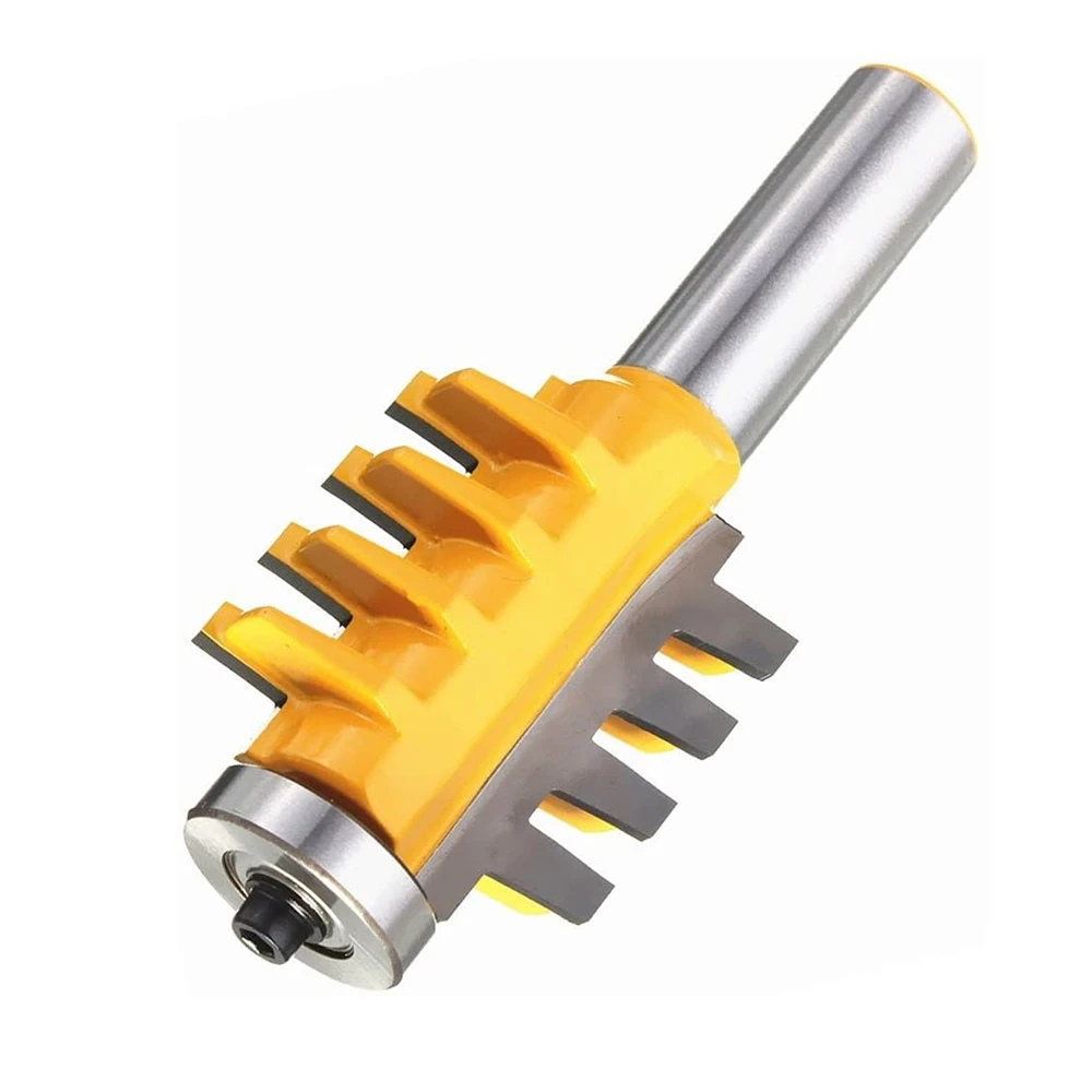 Drillpro T-Slot Finger Joint Router Bit 1/2 or 1/4 Inch Shank Reversible for Woodworking Cutting