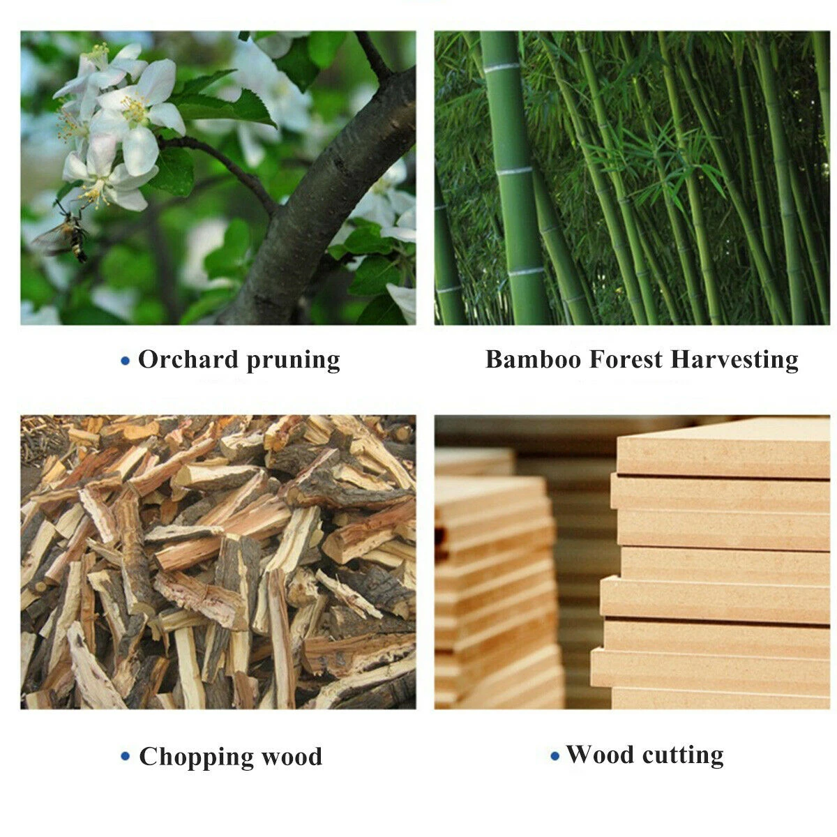 VIOLEWORKS 8inch 21V 1500W Electric Cordless One-Hand Saw Chain Saw Woodworking with Battery Kit